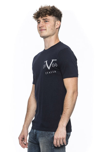 19V69 Italia Mens T-Shirt Blue MIKE NAVY BLUE