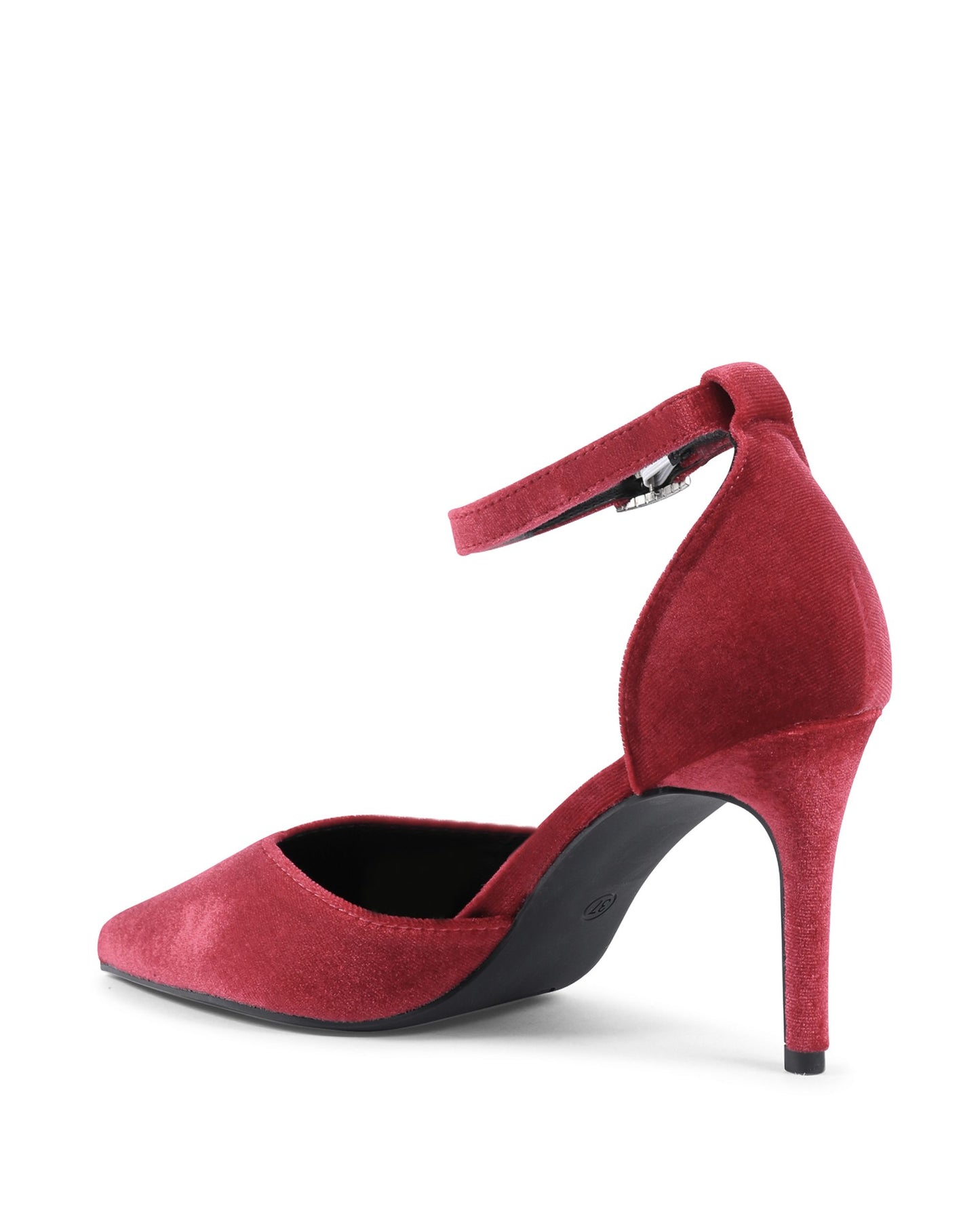 19V69 Italia Womens Ankle Strap Pump Red F0110 ROSSO