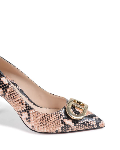 Office Party Logo Pump - Kidima Nude