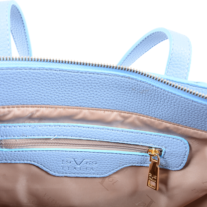 19V69 Italia Womens Handbag Light Blue 8006 PYTHON LIGHT BLUE