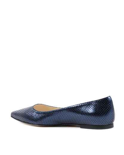 19V69 Italia Womens Ballerina LamÃ¨ Navy Blue 4747 TRAF LAM BLU SCURO