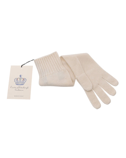 Crown of Edinburgh Cashmere Womens Long Gloves COE 002 BEIGE