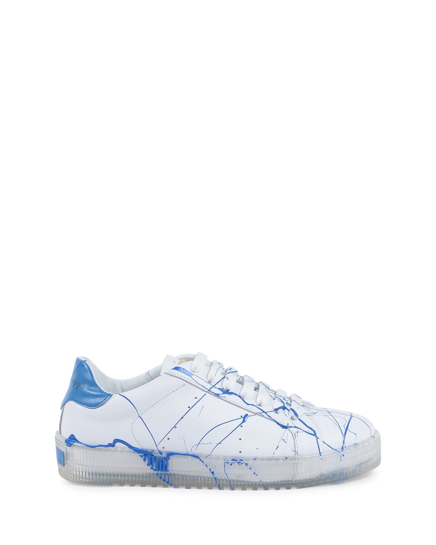 Splatter Sneaker - White Light Blue