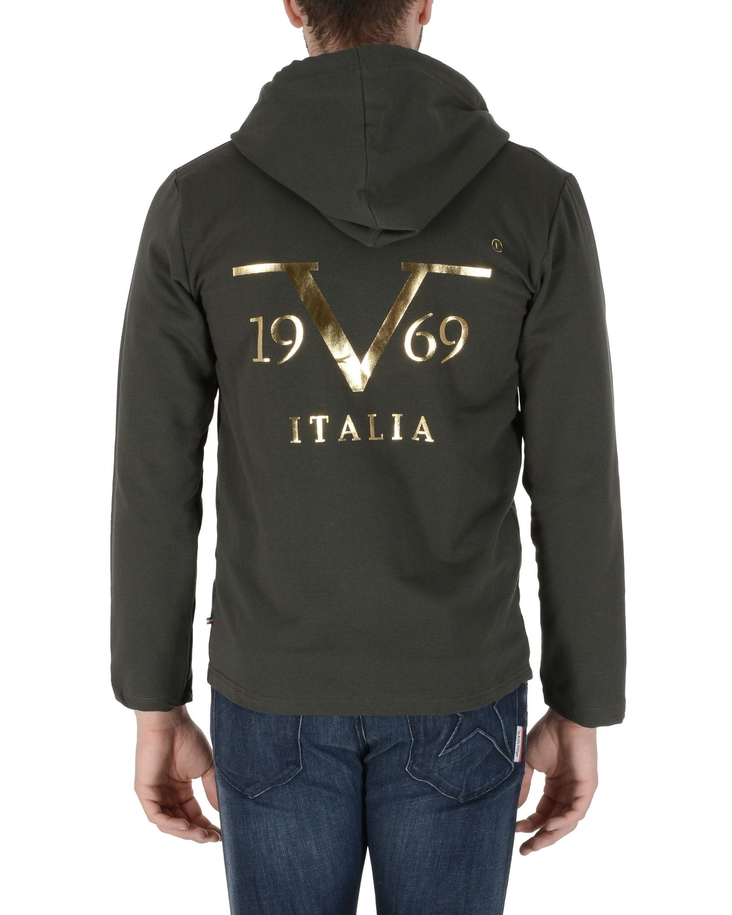 19V69 Italia Mens Hoodie Dark Green THOMAS DARK GREEN