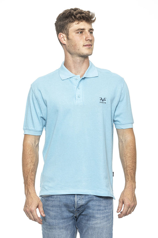 19V69 Italia Mens Polo Blue RICAMO LIGHT BLUE