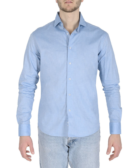 19V69 Italia Mens Shirt FILAFIL LIGHT BLUE