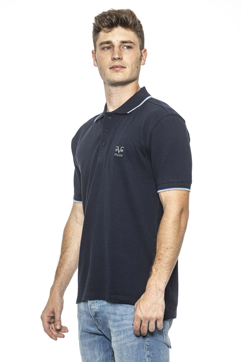 19V69 Italia Mens Polo Blue COSTINA NAVY BLUE