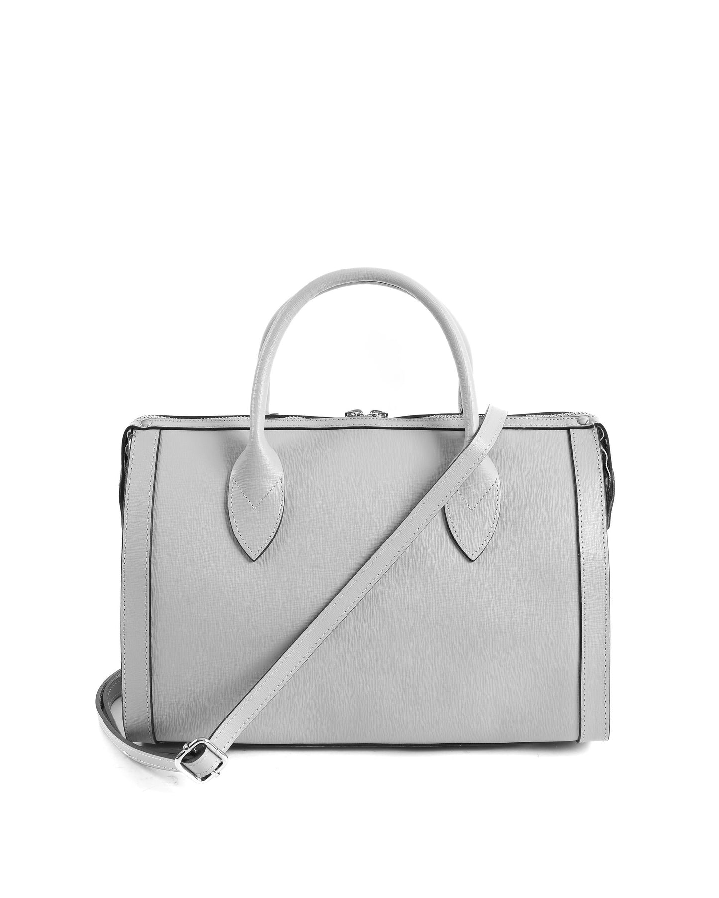 V Italia Womens Handbag Grey V014-S SAFFIANO GRIGIO