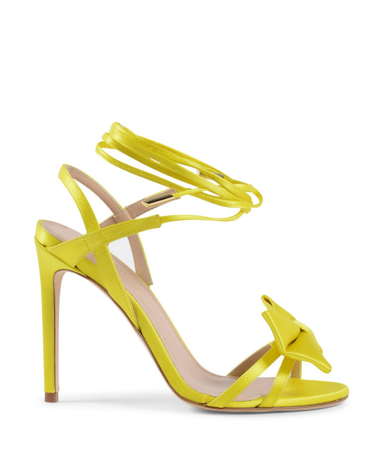 Nancy Satin Sandal - Yellow