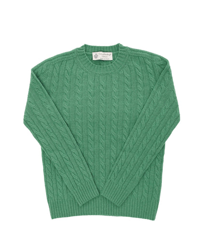 Crown of Edinburgh Cashmere Womens Round Neck Sweater COE 0033 GREEN