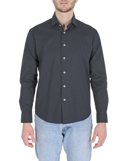 19V69 Italia Mens Shirt JERALD NAVY BLUE