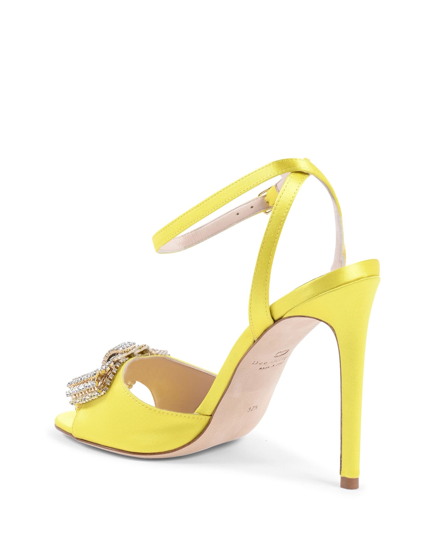 Satin Bow Sandal - Yellow