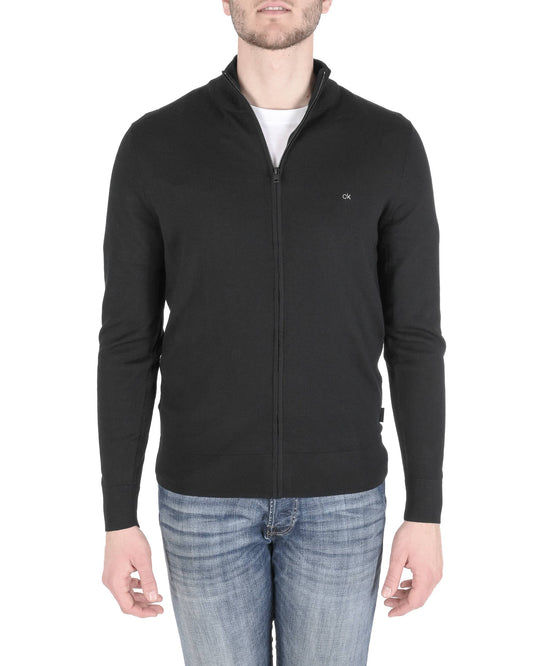 Calvin Klein Mens Zip Sweater Black K10K108196BEH