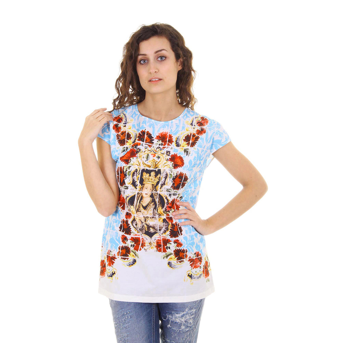 Dolce & Gabbana ladies top short sleeve F7Q08T FP5J6 X0800