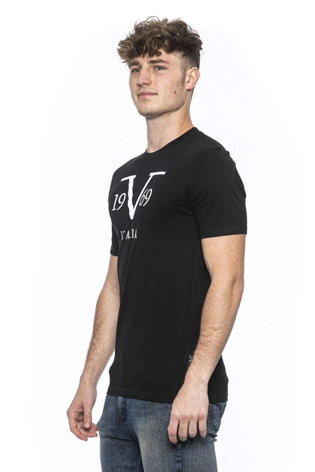 19V69 Italia Mens T-Shirt Black RAYAN BLACK