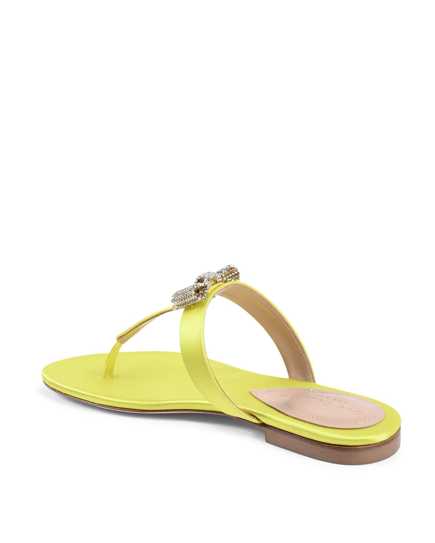 Nina Satin Sandal - Yellow