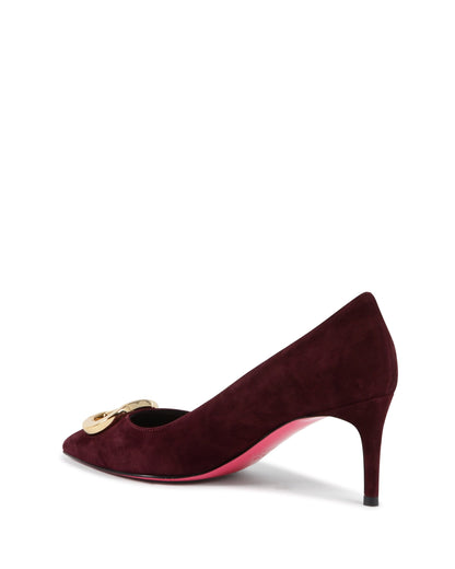 Boss Lady Suede Pump Bordeaux