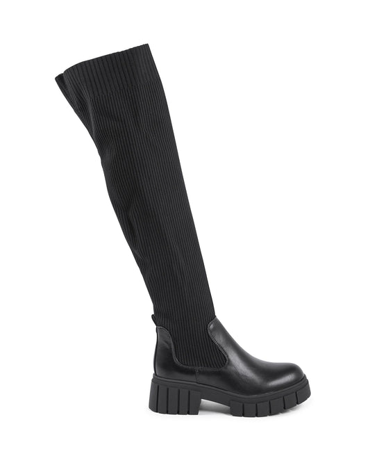 19V69 Italia Womens High Boot Black 181-111 NERO