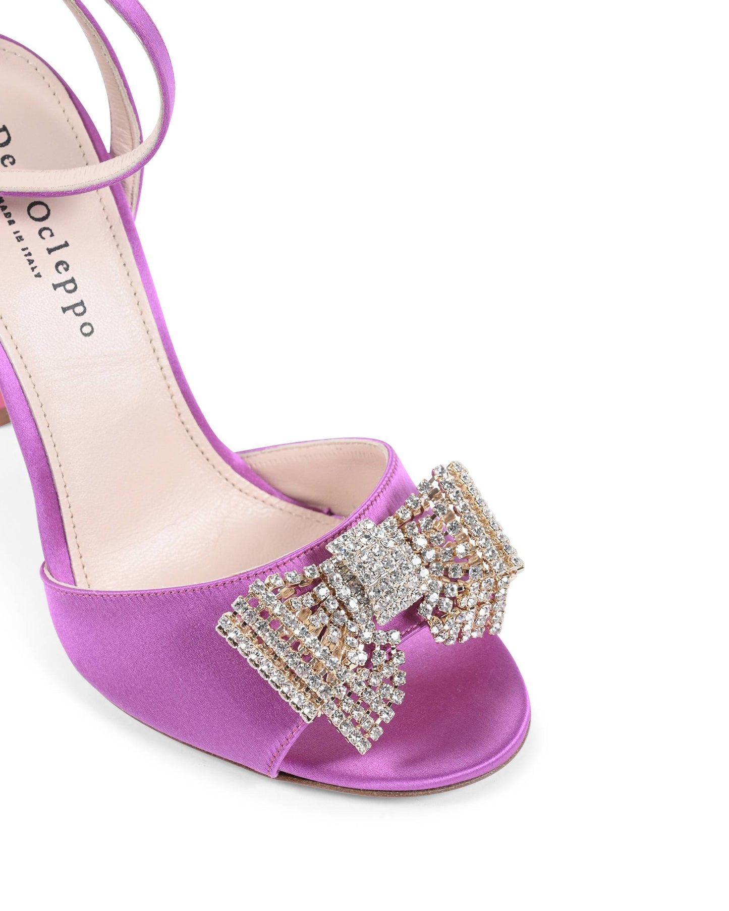 Satin Bow Sandal - Purple