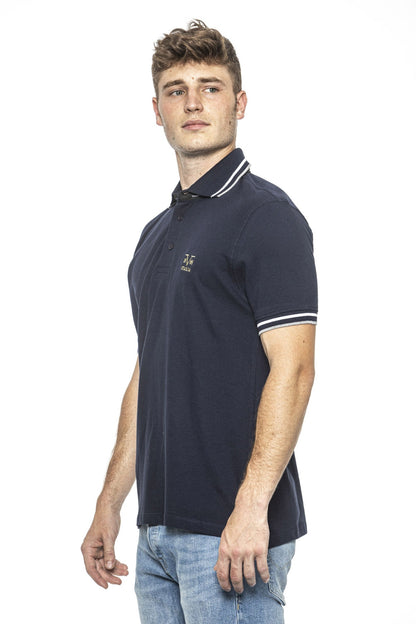 19V69 Italia Mens Polo Blue RETRO NAVY BLUE