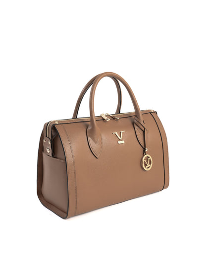 V Italia Womens Handbag Tan V014-G SAFFIANO CUOIO CHIARO