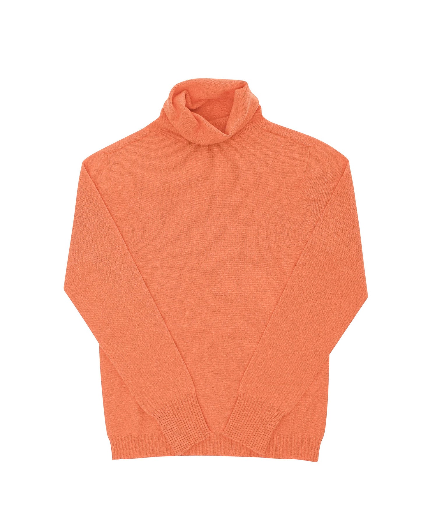 Crown of Edinburgh Cashmere Womens Turtleneck Sweater COE 0023 ORANGE