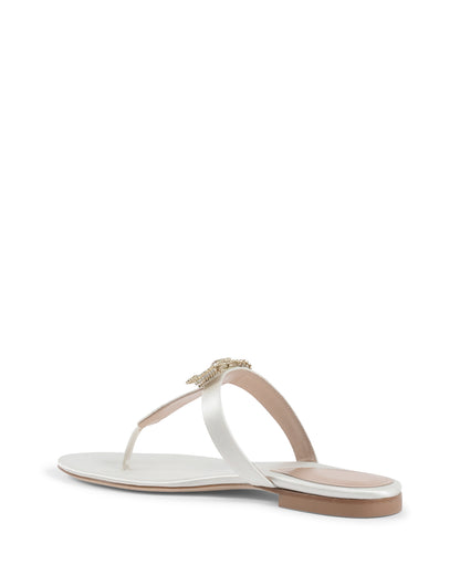 Nina Satin Sandal - Ivory