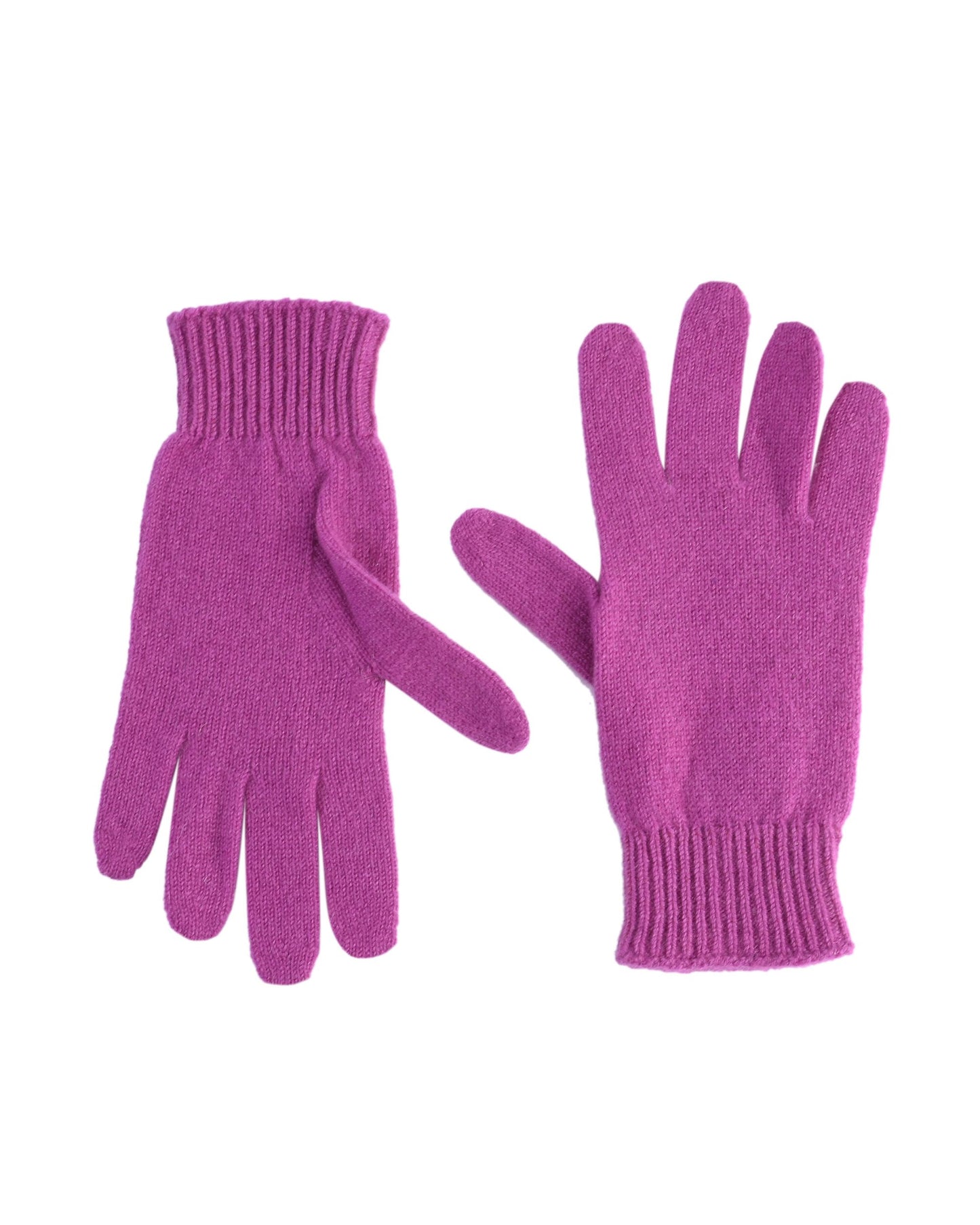 Crown of Edinburgh Cashmere Womens Short Gloves COE 001 PURPLE