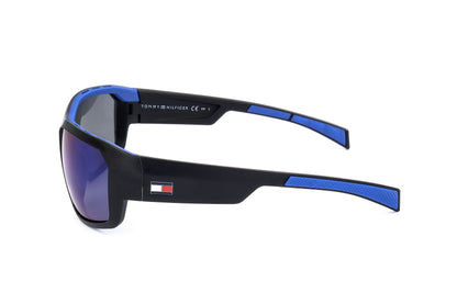 Tommy Hilfiger Mens Sunglasses TH 1722 S 0VK 61 16 125 MATTE BLACK BLUE