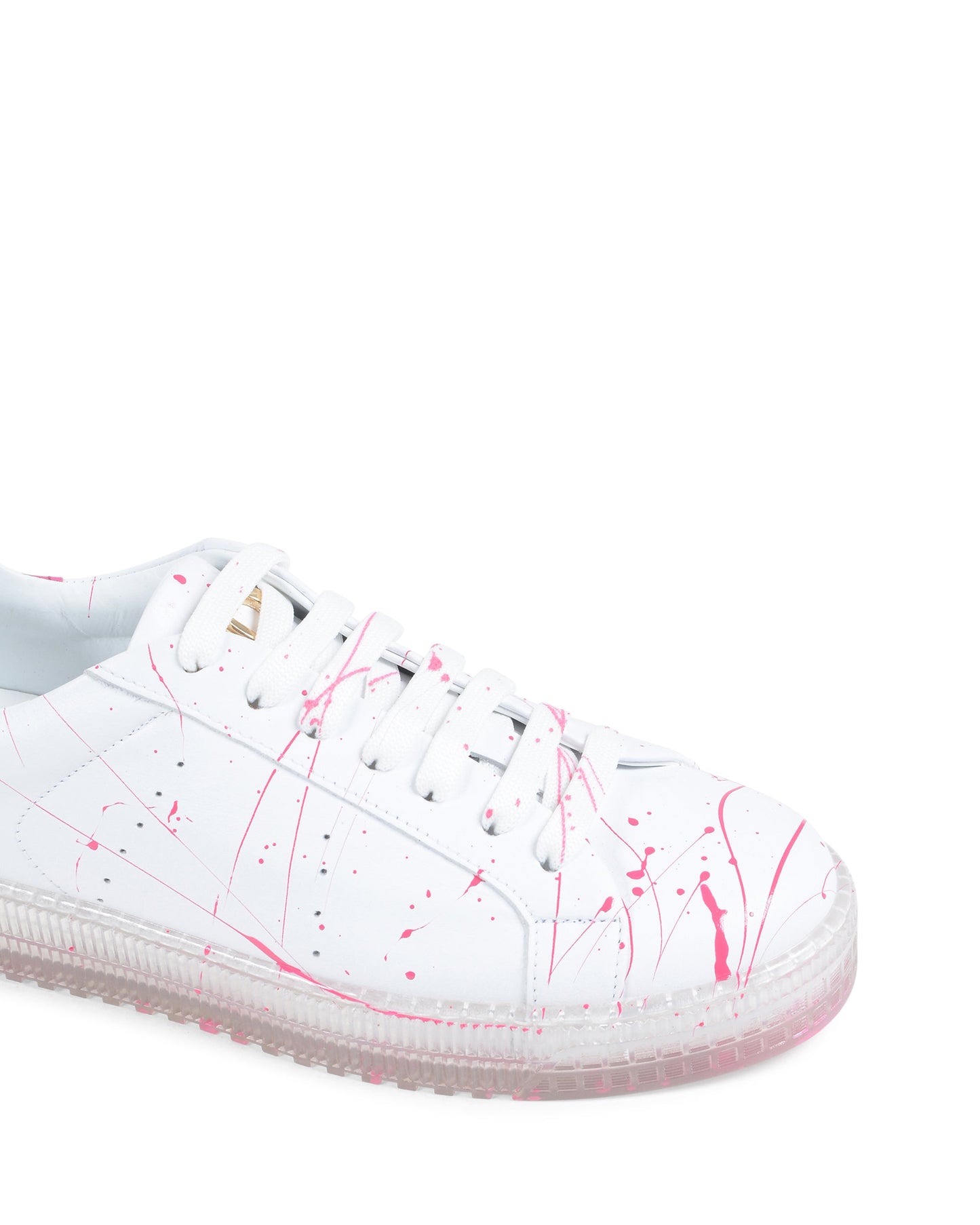 Splatter Sneaker - White Fuxia