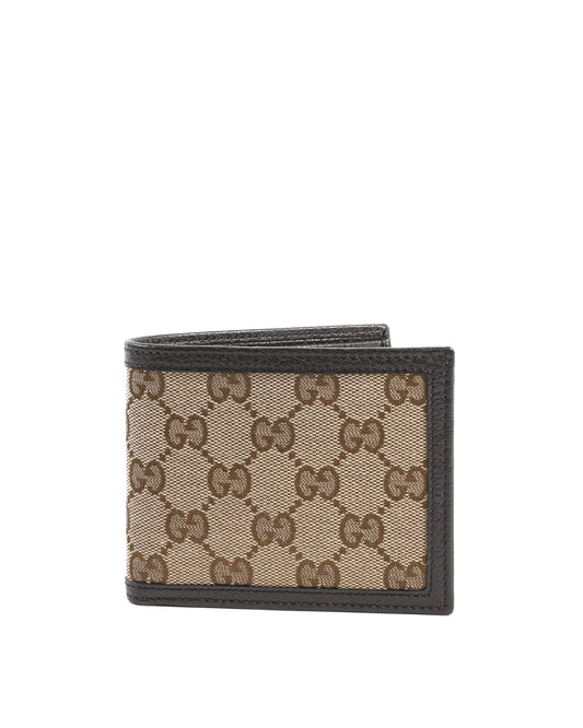 Gucci Monogram fabric and leather wallet 260987 KY9LN 9903