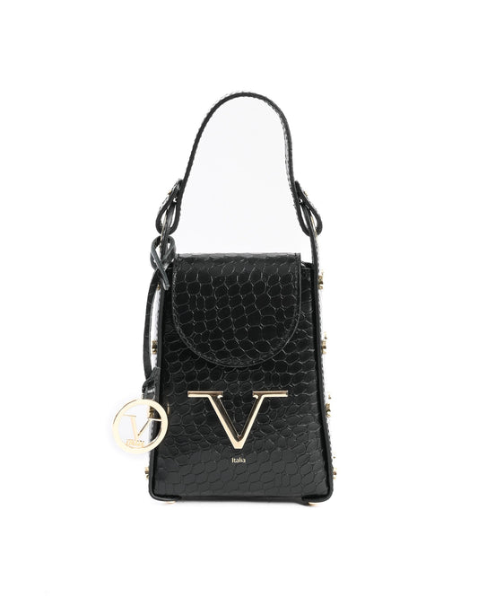 V Italia Womens Mini Bag Black V16-COC-BLK