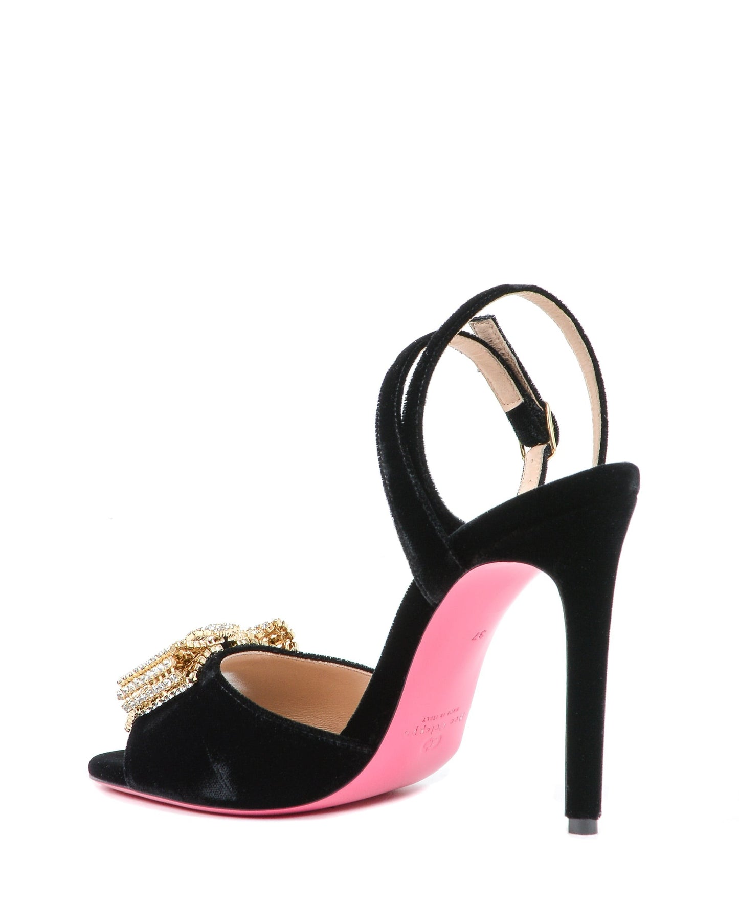 Velvet Bow Sandal Black