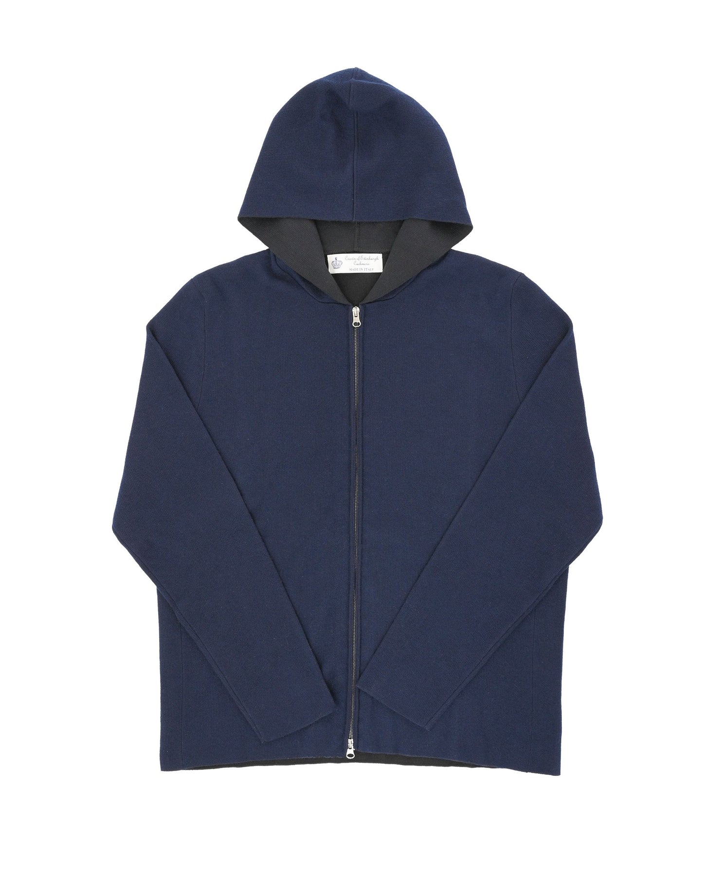 Crown of Edinburgh Cashmere Mens Hoodie COE 0055 NAVY