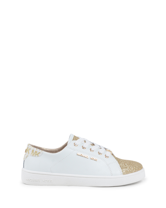 Michael Kors Girls Sneaker White ZIA IVY MARTIN WHITE GOLD