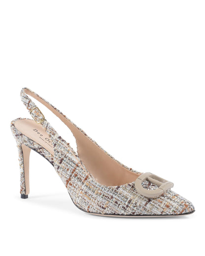 Slinky Boucle Slingback - Brown