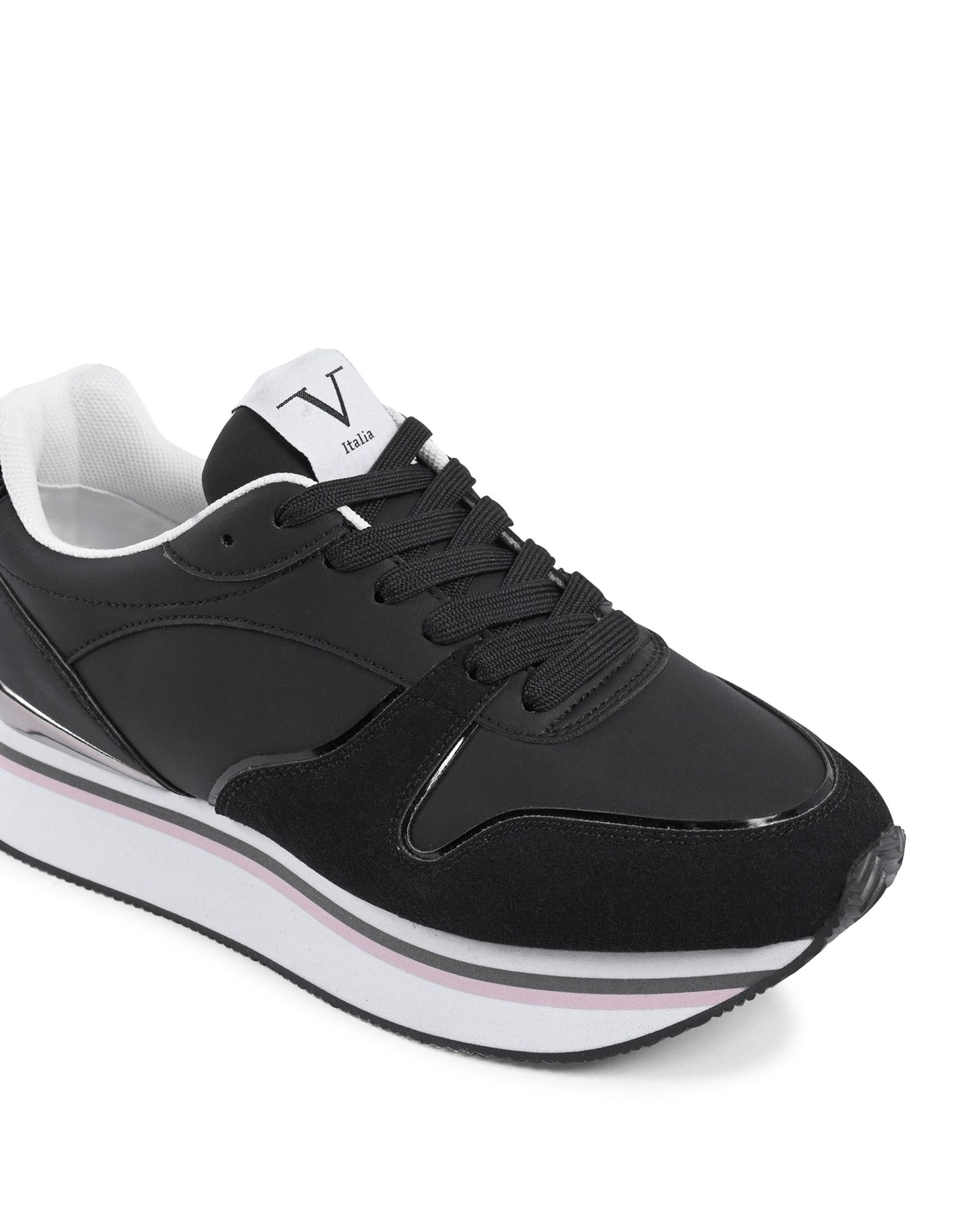 V Italia Womens Sneaker Black SNK 003 W BLACK