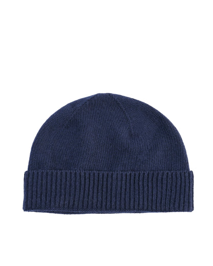 Crown of Edinburgh Cashmere Womens Classic Beanie COE 004 BLUE