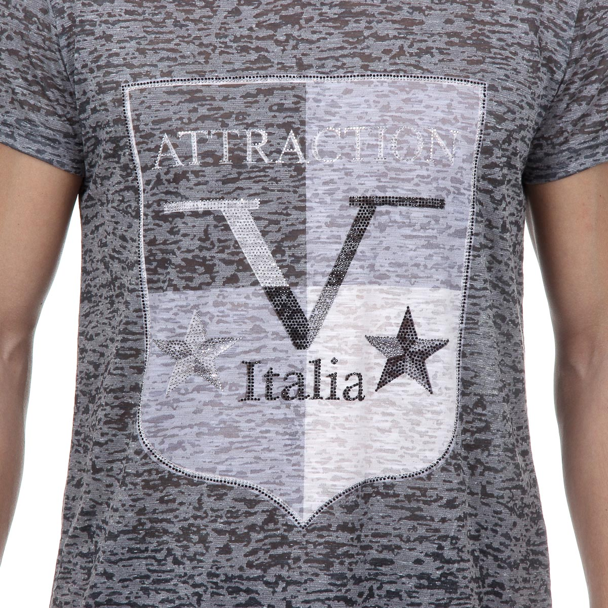 V 1969 Italia Mens T-shirt Short Sleeves V-Neck Dark Green ALEXANDER