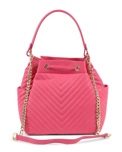 V Italia Womens Satchel Bag Fuxia BH10272 52 SAUVAGE FUXIA