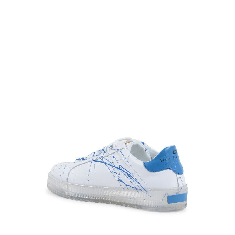 Splatter Sneaker - White Light Blue