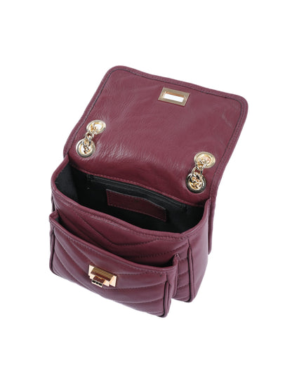 V Italia Womens Handbag 10507 SAUVAGE BORDEAUX