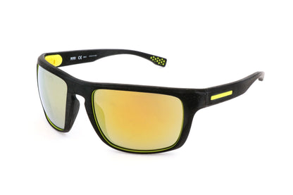 Hugo Boss Mens Sunglasses BOSS 0800 S UDK 58 19 130 RUBBER BLACK YELLOW