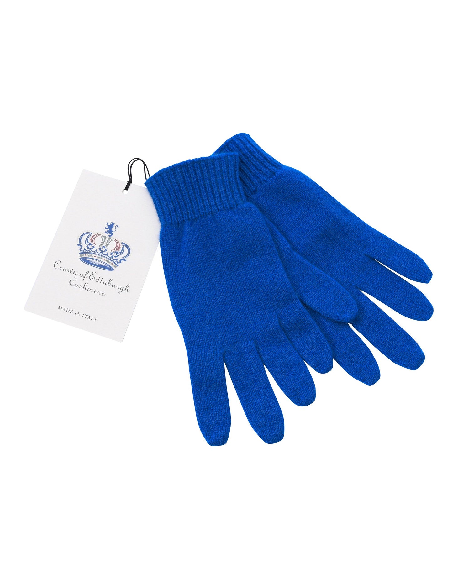 Crown of Edinburgh Cashmere Womens Short Gloves COE 001 ROYAL BLUE