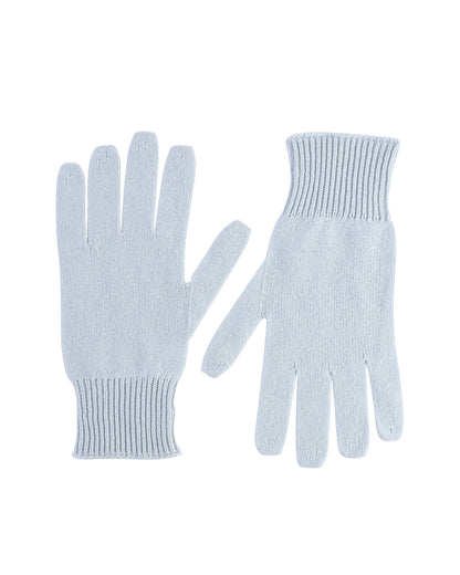 Crown of Edinburgh Cashmere Womens Short Gloves COE 001 LIGHT GREY