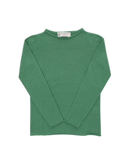 Crown of Edinburgh Cashmere Womens Boat Neck Sweater COE 0025 GREEN