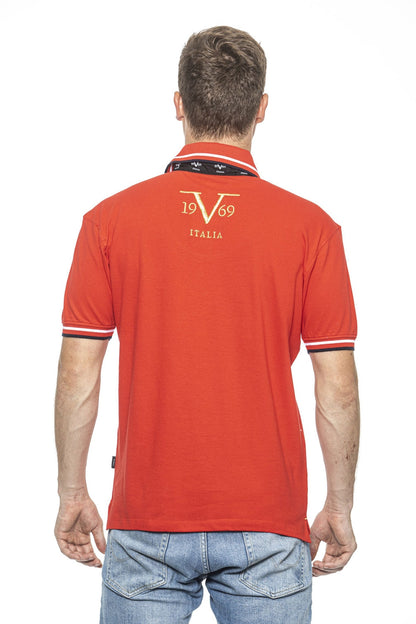 19V69 Italia Mens Polo Red RETRO RED