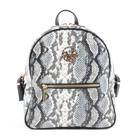 19V69 Italia Womens Backpack Multicolor 5007 PYTHON GREY BLACK