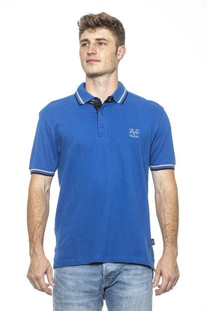 19V69 Italia Mens Polo Blue RETRO ROYAL BLUE