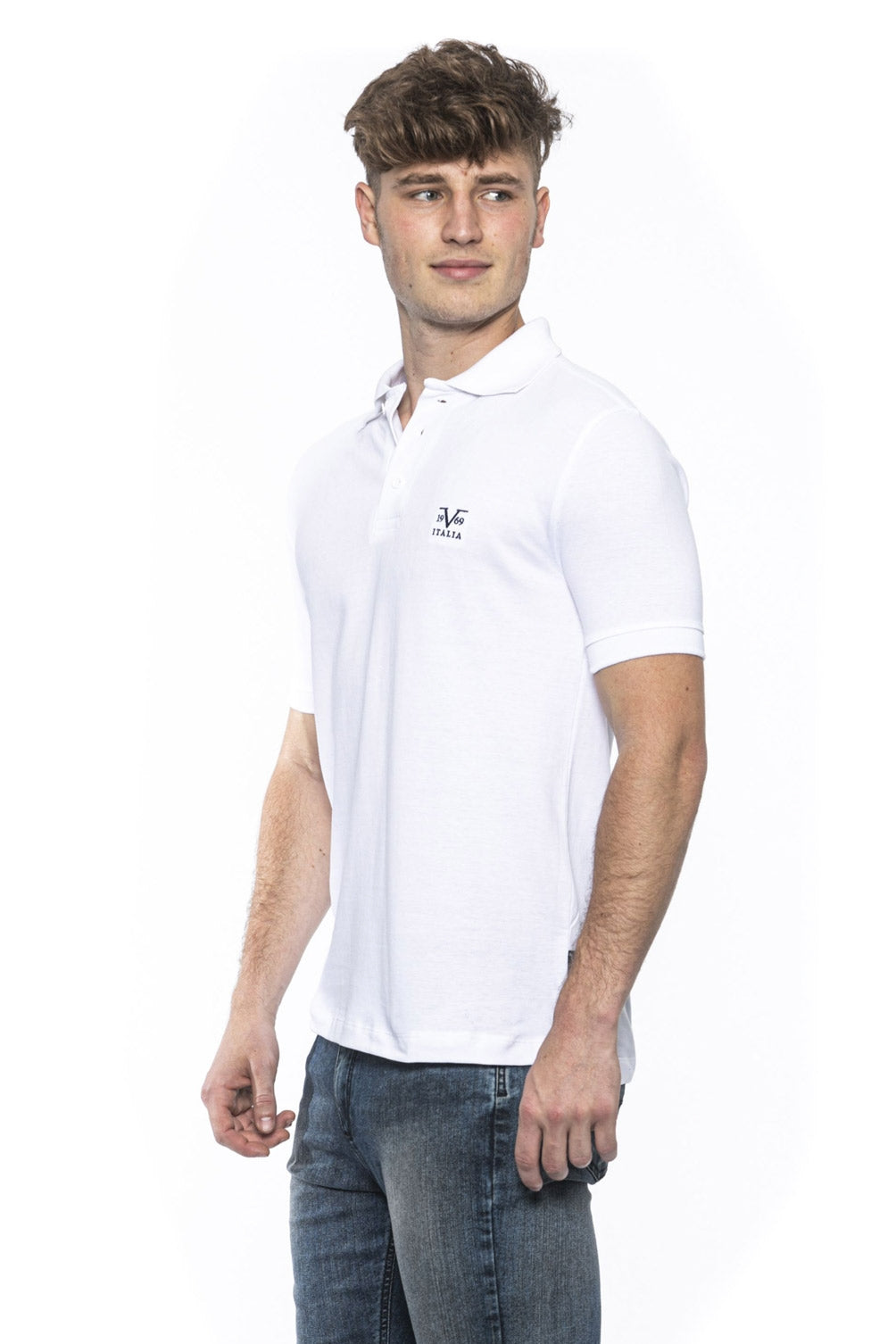 19V69 Italia Mens Polo White RICAMO WHITE